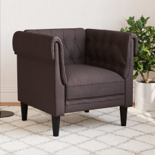 vidaXL sötétbarna szövet Chesterfield kanapé bútor