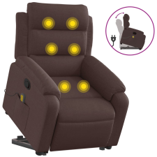 vidaXL sötétbarna szövet dönthető masszázs- és állófotel (3204997) masszázsfotel