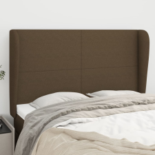 vidaXL sötétbarna szövet fejtámla szárnyakkal 147 x 23 x 118/128 cm ágy és ágykellék