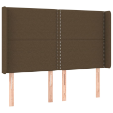 vidaXL sötétbarna szövet fejtámla szárnyakkal 147x16x118/128 cm (3119441) ágy és ágykellék