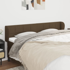 vidaXL sötétbarna szövet fejtámla szárnyakkal 203x23x78/88 cm ágy és ágykellék