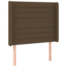 vidaXL sötétbarna szövet fejtámla szárnyakkal 83x16x118/128 cm (3119697) ágy és ágykellék