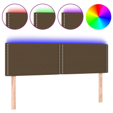 vidaXL sötétbarna szövet LED-es fejtámla 144x5x78/88 cm (3121473) ágy és ágykellék