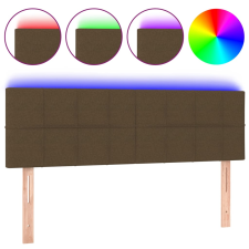 vidaXL sötétbarna szövet LED-es fejtámla 144x5x78/88 cm (3121613) ágy és ágykellék
