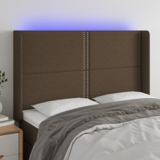 vidaXL sötétbarna szövet LED-es fejtámla 147x16x118/128 cm ágy és ágykellék