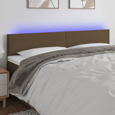 vidaXL sötétbarna szövet LED-es fejtámla 160x5x78/88 cm ágy és ágykellék