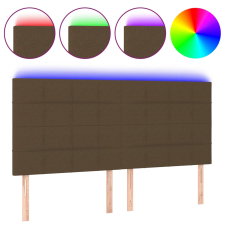 vidaXL sötétbarna szövet LED-es fejtámla 180x5x118/128 cm (3122441) ágy és ágykellék