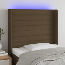 vidaXL sötétbarna szövet LED-es fejtámla 93x16x118/128 cm ágy és ágykellék
