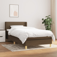 vidaXL sötétbarna szövet rugós ágy matraccal 100 x 200 cm ágy és ágykellék