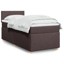 vidaXL sötétbarna szövet rugós ágy matraccal 100 x 200 cm ágy és ágykellék