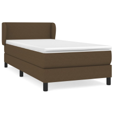 vidaXL sötétbarna szövet rugós ágy matraccal 100 x 200 cm (3126064) ágy és ágykellék