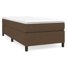 vidaXL sötétbarna szövet rugós ágy matraccal 100 x 200 cm (3144402) ágy és ágykellék