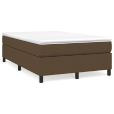 vidaXL sötétbarna szövet rugós ágy matraccal 120 x 190 cm ágy és ágykellék
