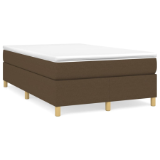 vidaXL sötétbarna szövet rugós ágy matraccal 120 x 190 cm ágy és ágykellék