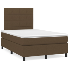 vidaXL sötétbarna szövet rugós ágy matraccal 120 x 190 cm ágy és ágykellék