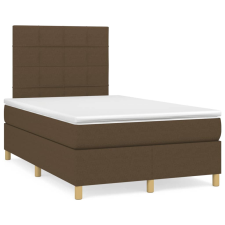 vidaXL sötétbarna szövet rugós ágy matraccal 120 x 190 cm ágy és ágykellék