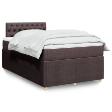 vidaXL sötétbarna szövet rugós ágy matraccal 120 x 190 cm ágy és ágykellék
