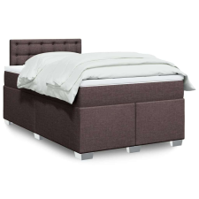 vidaXL sötétbarna szövet rugós ágy matraccal 120 x 190 cm ágy és ágykellék