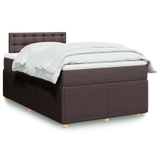 vidaXL sötétbarna szövet rugós ágy matraccal 120 x 190 cm ágy és ágykellék