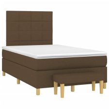vidaXL sötétbarna szövet rugós ágy matraccal 120 x 190 cm (3270407) ágy és ágykellék