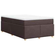 vidaXL sötétbarna szövet rugós ágy matraccal 120 x 190 cm (3285362) ágy és ágykellék