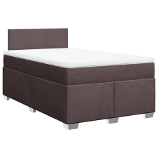 vidaXL sötétbarna szövet rugós ágy matraccal 120 x 190 cm (3285823) ágy és ágykellék