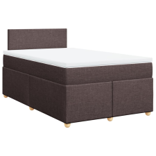 vidaXL sötétbarna szövet rugós ágy matraccal 120 x 190 cm (3286615) ágy és ágykellék