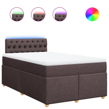 vidaXL sötétbarna szövet rugós ágy matraccal 120 x 190 cm (3288929) ágy és ágykellék