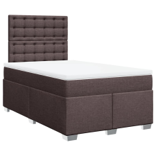 vidaXL sötétbarna szövet rugós ágy matraccal 120 x 190 cm (3290444) ágy és ágykellék