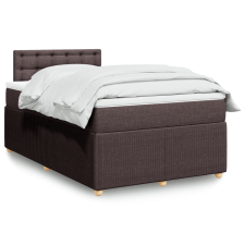 vidaXL sötétbarna szövet rugós ágy matraccal 120 x 200 cm ágy és ágykellék