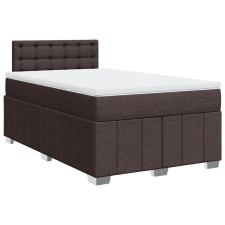 vidaXL sötétbarna szövet rugós ágy matraccal 120 x 200 cm (3287052) ágy és ágykellék