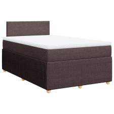 vidaXL sötétbarna szövet rugós ágy matraccal 120 x 200 cm (3287419) ágy és ágykellék