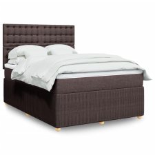 vidaXL sötétbarna szövet rugós ágy matraccal 140 x 190 cm ágy és ágykellék