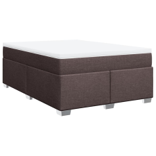 vidaXL sötétbarna szövet rugós ágy matraccal 140 x 190 cm (3285133) ágy és ágykellék