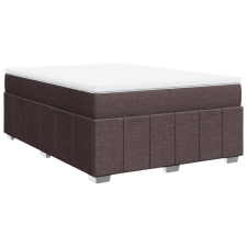 vidaXL sötétbarna szövet rugós ágy matraccal 140 x 190 cm (3285473) ágy és ágykellék