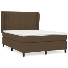 vidaXL sötétbarna szövet rugós ágy matraccal 140 x 200 cm (3128128) ágy és ágykellék