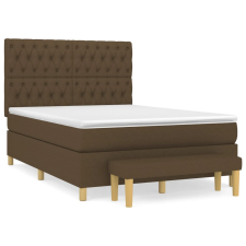 vidaXL sötétbarna szövet rugós ágy matraccal 140 x 200 cm (3137400) ágy és ágykellék