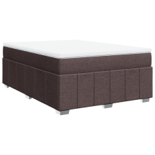 vidaXL sötétbarna szövet rugós ágy matraccal 140 x 200 cm (3285480) ágy és ágykellék