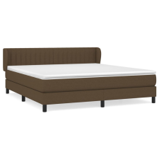 vidaXL sötétbarna szövet rugós ágy matraccal 160 x 200 cm (3126416) ágy és ágykellék
