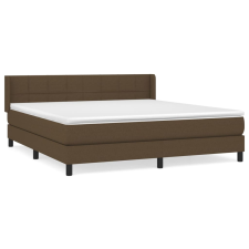 vidaXL sötétbarna szövet rugós ágy matraccal 160 x 200 cm (3129724) ágy és ágykellék