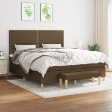 vidaXL sötétbarna szövet rugós ágy matraccal 180 x 200 cm ágy és ágykellék