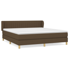 vidaXL sötétbarna szövet rugós ágy matraccal 180 x 200 cm (3126984) ágy és ágykellék