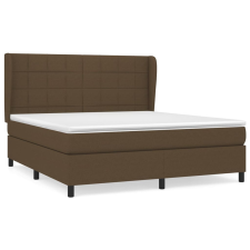 vidaXL sötétbarna szövet rugós ágy matraccal 180 x 200 cm (3127984) ágy és ágykellék