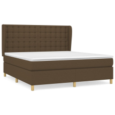 vidaXL sötétbarna szövet rugós ágy matraccal 180 x 200 cm (3128864) ágy és ágykellék