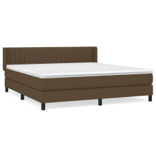 vidaXL sötétbarna szövet rugós ágy matraccal 180 x 200 cm (3129892) ágy és ágykellék