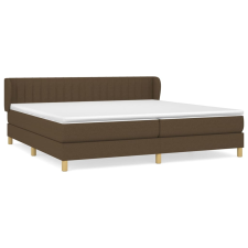 vidaXL sötétbarna szövet rugós ágy matraccal 200 x 200 cm (3126992) ágy és ágykellék