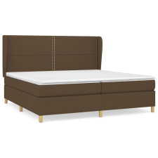 vidaXL sötétbarna szövet rugós ágy matraccal 200 x 200 cm (3128472) ágy és ágykellék