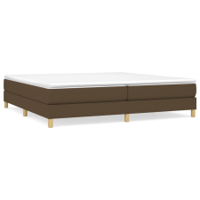 vidaXL sötétbarna szövet rugós ágy matraccal 200 x 200 cm (3144202) ágy és ágykellék