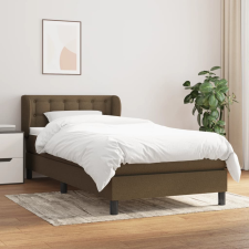 vidaXL sötétbarna szövet rugós ágy matraccal 80 x 200 cm ágy és ágykellék