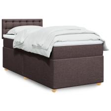 vidaXL sötétbarna szövet rugós ágy matraccal 80 x 200 cm ágy és ágykellék